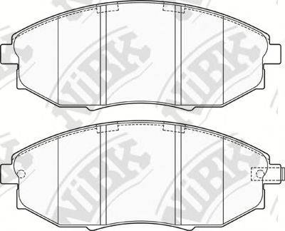 NIBK PN0380 Комплект гальмівних колодок, дискове гальмо
