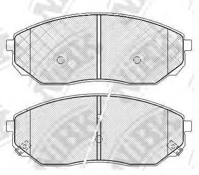 NIBK PN0441 Комплект гальмівних колодок, дискове гальмо