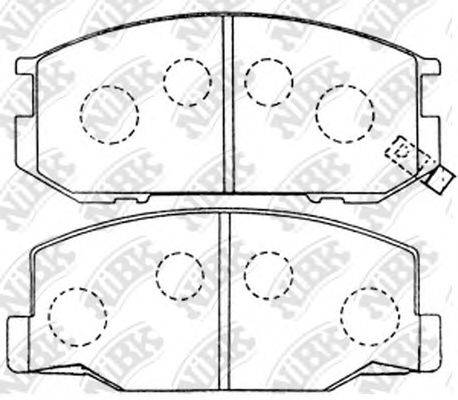 NIBK PN1217 Комплект гальмівних колодок, дискове гальмо