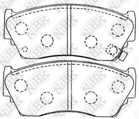NIBK PN2226 Комплект гальмівних колодок, дискове гальмо
