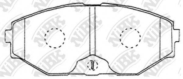 NIBK PN2261 Комплект гальмівних колодок, дискове гальмо