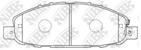 NIBK PN2475 Комплект гальмівних колодок, дискове гальмо