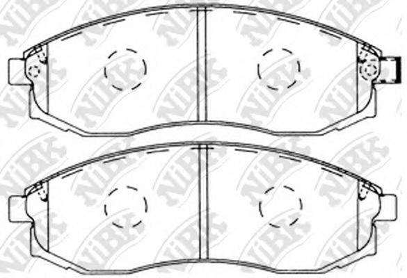 NIBK PN2824 Комплект гальмівних колодок, дискове гальмо