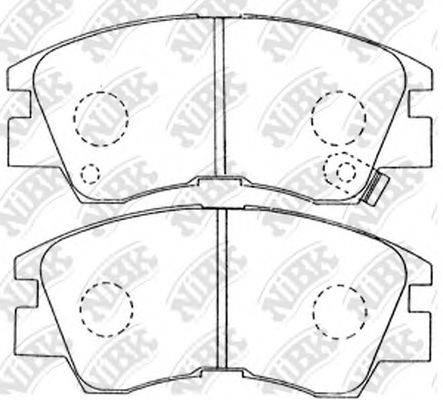 NIBK PN3172 Комплект гальмівних колодок, дискове гальмо