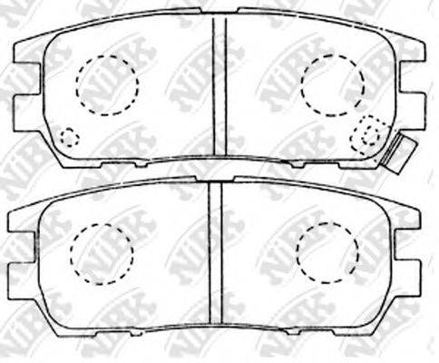 NIBK PN3280 Комплект гальмівних колодок, дискове гальмо