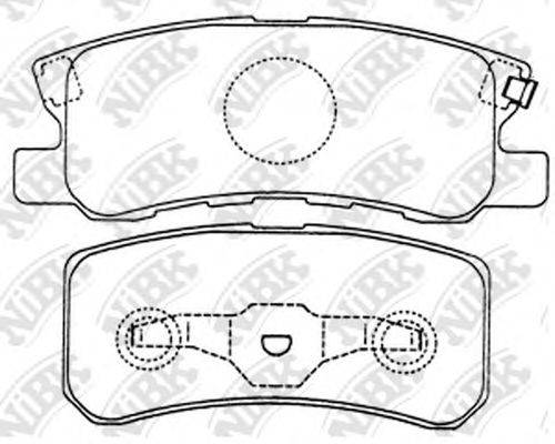 NIBK PN3450 Комплект гальмівних колодок, дискове гальмо