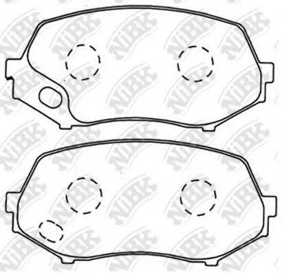 NIBK PN3514 Комплект гальмівних колодок, дискове гальмо