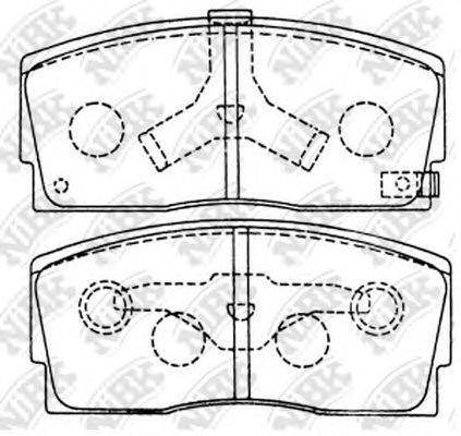 NIBK PN6214 Комплект гальмівних колодок, дискове гальмо