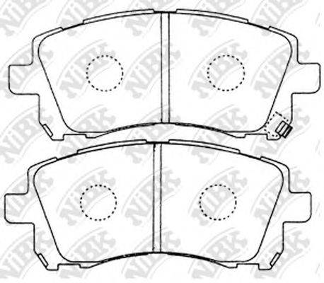 NIBK PN7390 Комплект гальмівних колодок, дискове гальмо