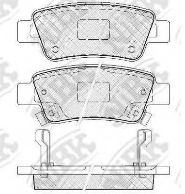 NIBK PN8809 Комплект гальмівних колодок, дискове гальмо
