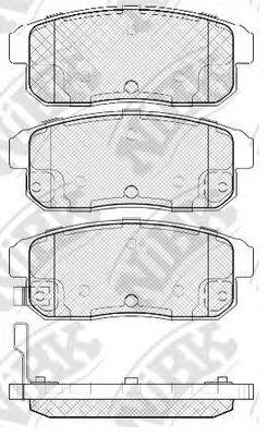 NIBK PN9800 Комплект гальмівних колодок, дискове гальмо