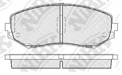 NIBK PN9802 Комплект гальмівних колодок, дискове гальмо