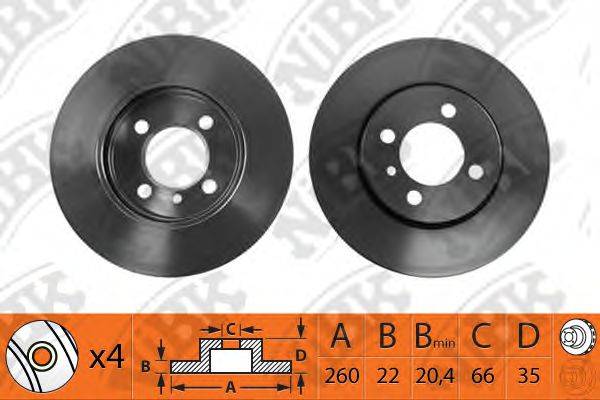 NIBK RN1031 гальмівний диск