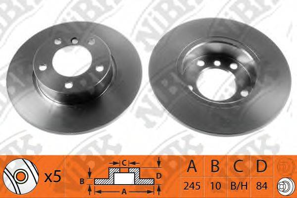 NIBK RN1074 гальмівний диск