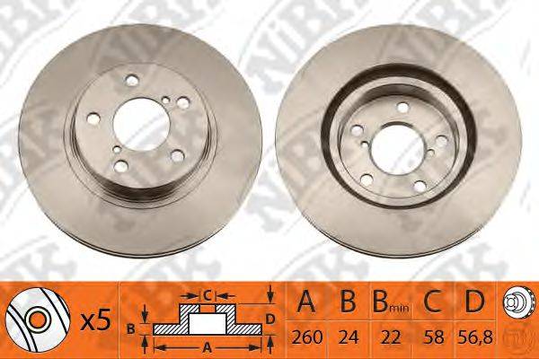 NIBK RN1091 гальмівний диск