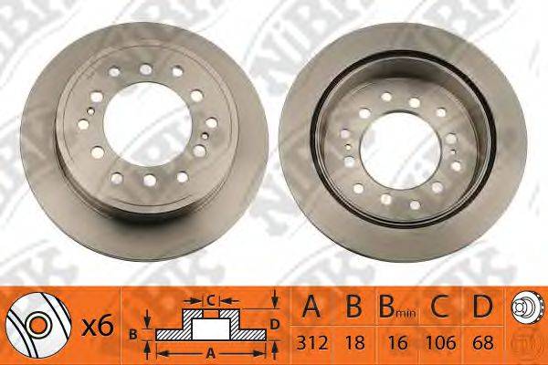 NIBK RN1216 гальмівний диск