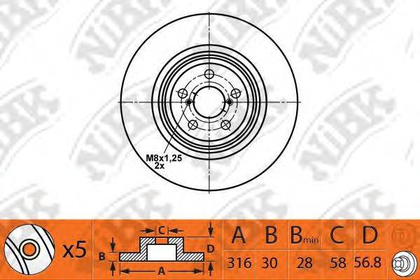 NIBK RN1507 гальмівний диск