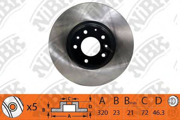 NIBK RN1514 гальмівний диск