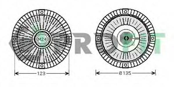 PROFIT 17201012 Зчеплення, вентилятор радіатора