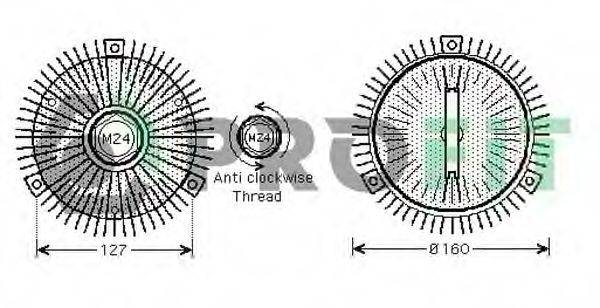 PROFIT 17202010 Зчеплення, вентилятор радіатора