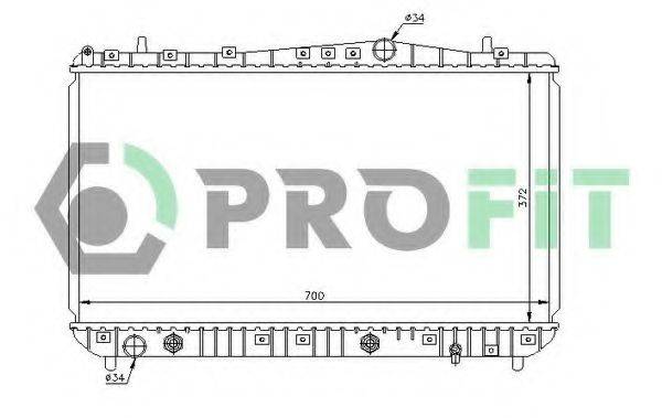 PROFIT PR1704A2 Радіатор, охолодження двигуна