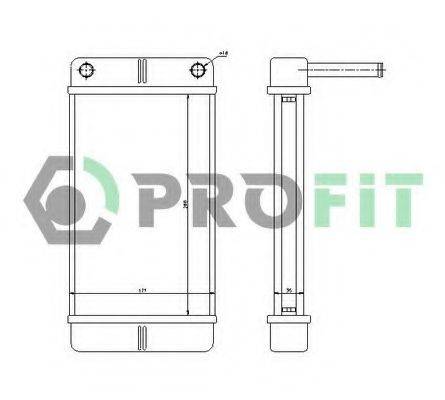 PROFIT PR2092N1 Теплообмінник, опалення салону