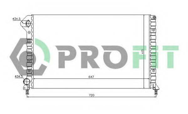 PROFIT PR2210A1 Радіатор, охолодження двигуна