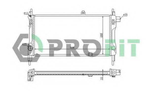 PROFIT PR5052A1 Радіатор, охолодження двигуна