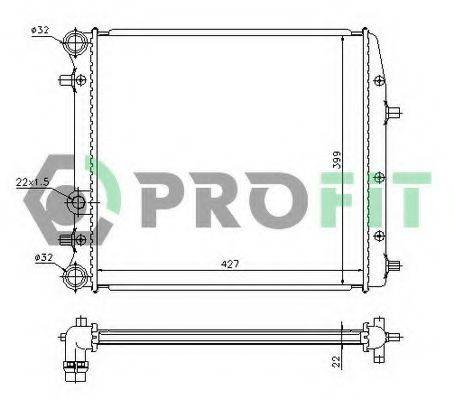 PROFIT PR6402A1 Радіатор, охолодження двигуна