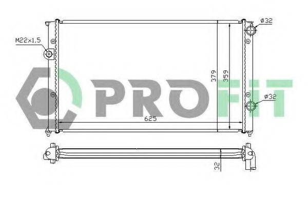 PROFIT PR9537A3 Радіатор, охолодження двигуна