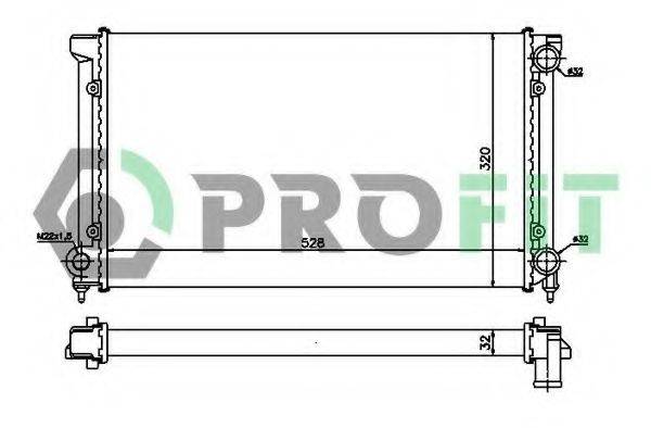 PROFIT PR9537A4 Радіатор, охолодження двигуна