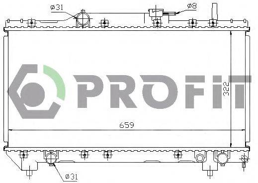 PROFIT PR1837A1 Радіатор, охолодження двигуна