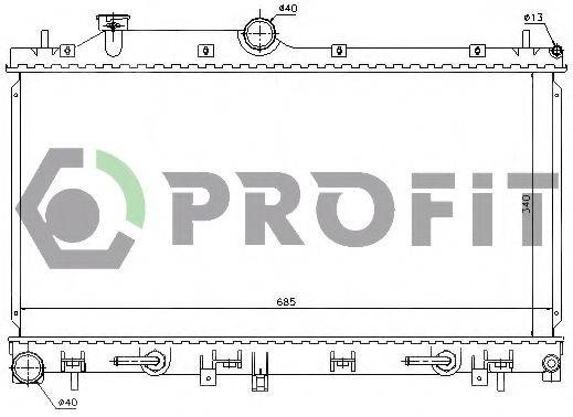 PROFIT PR2910A2 Радіатор, охолодження двигуна