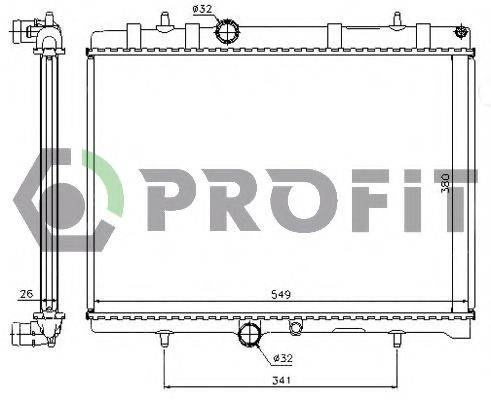 PROFIT PR0522A1 Радіатор, охолодження двигуна