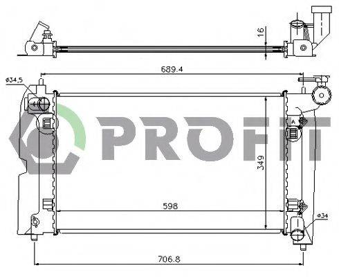 PROFIT PR1835A4 Радіатор, охолодження двигуна