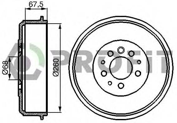 PROFIT 50200100 Гальмівний барабан
