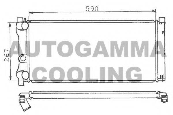 AUTOGAMMA 100290 Радіатор, охолодження двигуна