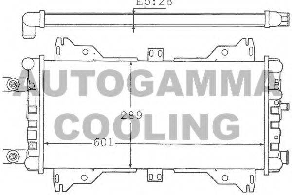 AUTOGAMMA 100337 Радіатор, охолодження двигуна