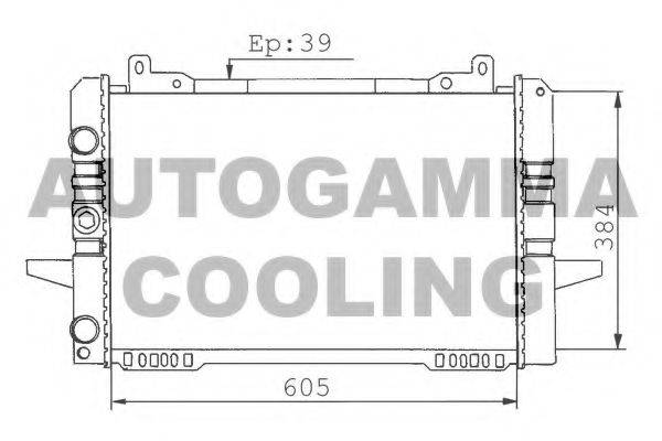 AUTOGAMMA 100384 Радіатор, охолодження двигуна