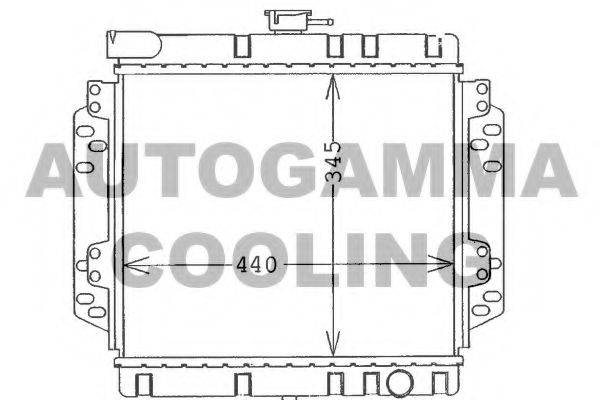 AUTOGAMMA 100395 Радіатор, охолодження двигуна