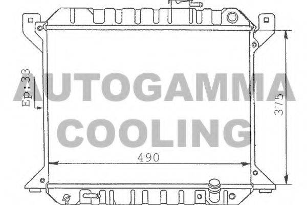 AUTOGAMMA 100400 Радіатор, охолодження двигуна