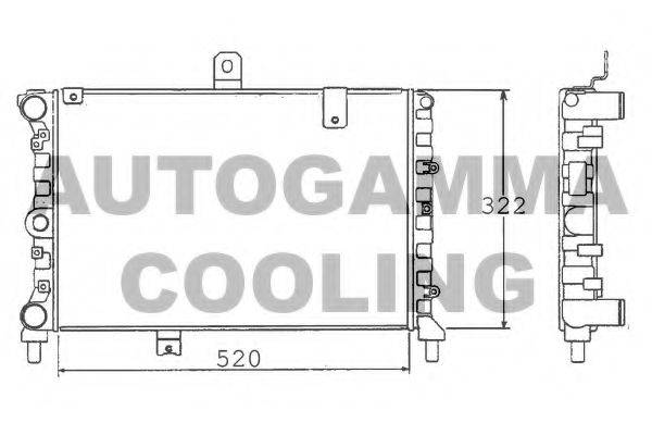 AUTOGAMMA 100452 Радіатор, охолодження двигуна