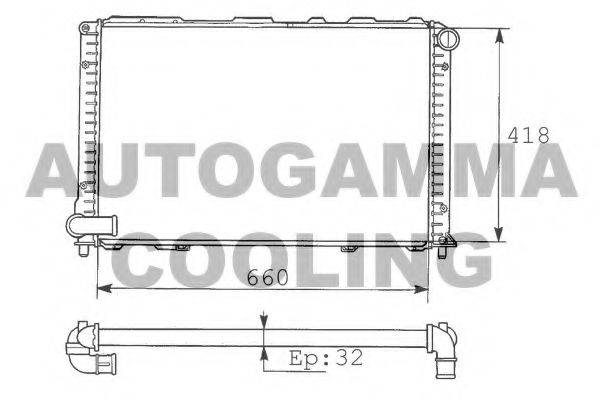 AUTOGAMMA 100465 Радіатор, охолодження двигуна