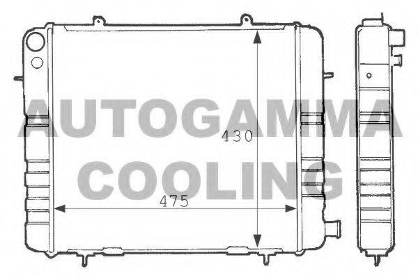 AUTOGAMMA 100695 Радіатор, охолодження двигуна
