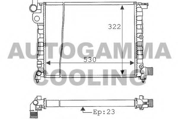 AUTOGAMMA 100736 Радіатор, охолодження двигуна