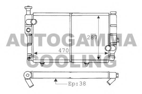 AUTOGAMMA 100742 Радіатор, охолодження двигуна