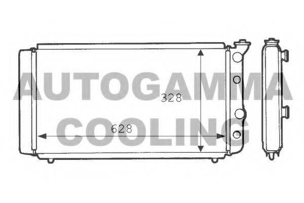 AUTOGAMMA 100843 Радіатор, охолодження двигуна