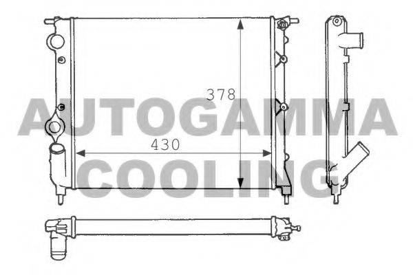 AUTOGAMMA 100847 Радіатор, охолодження двигуна