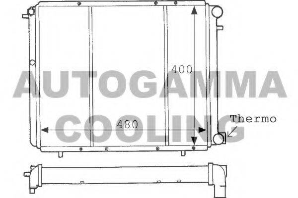 AUTOGAMMA 100855 Радіатор, охолодження двигуна