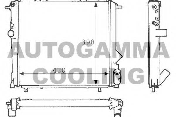 AUTOGAMMA 100856 Радіатор, охолодження двигуна